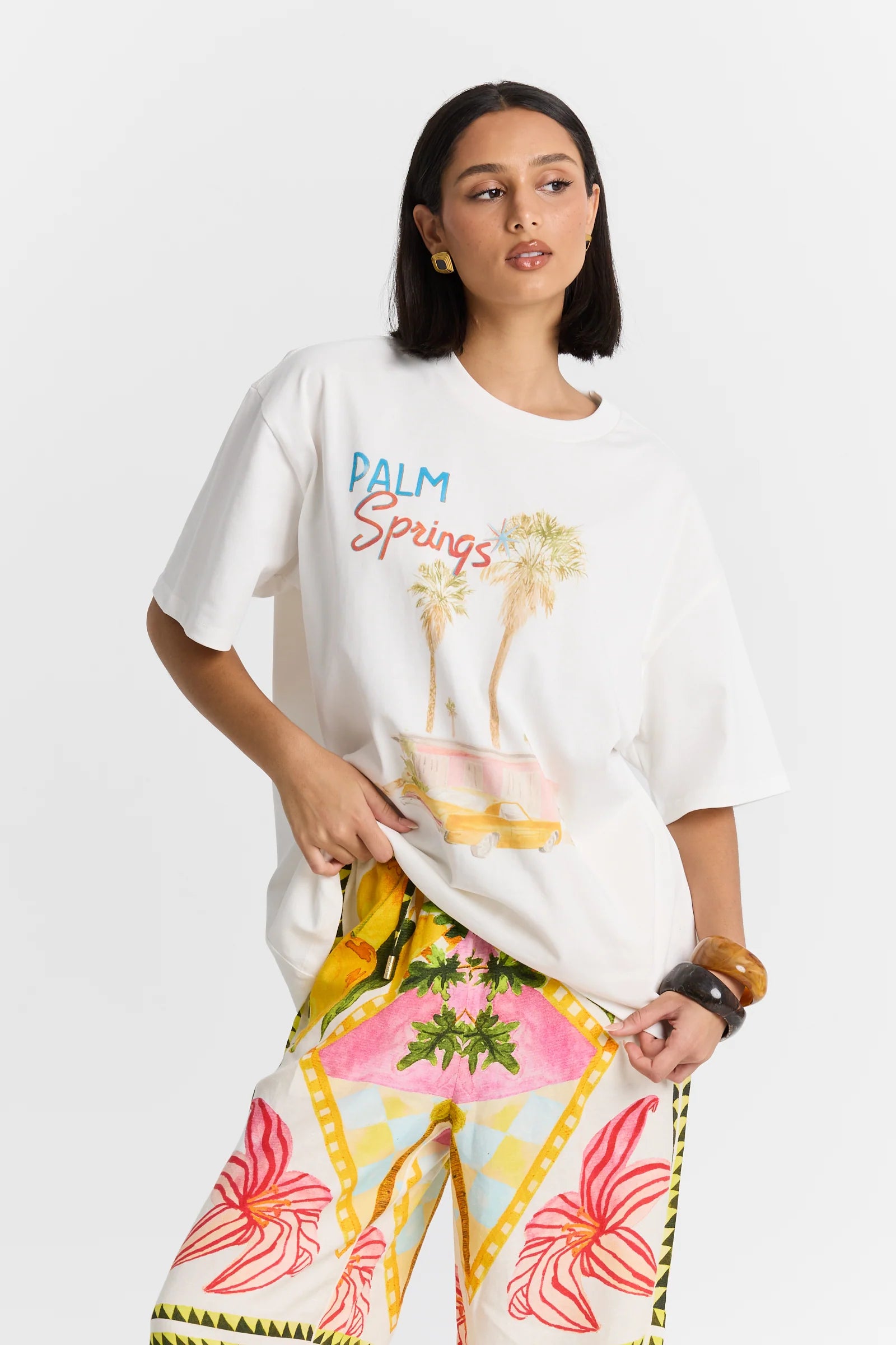 Palmspring Oversized Tee - White