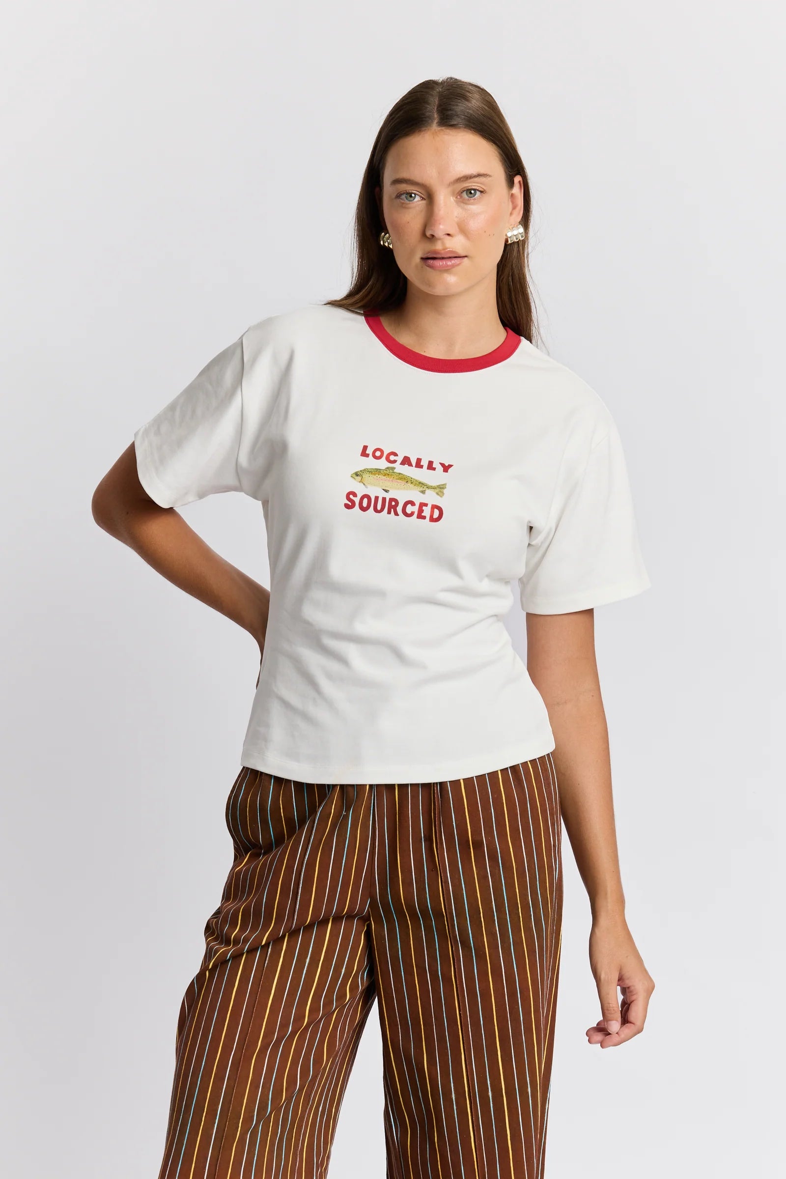 Locally Sourced Fitted Tee -Off White