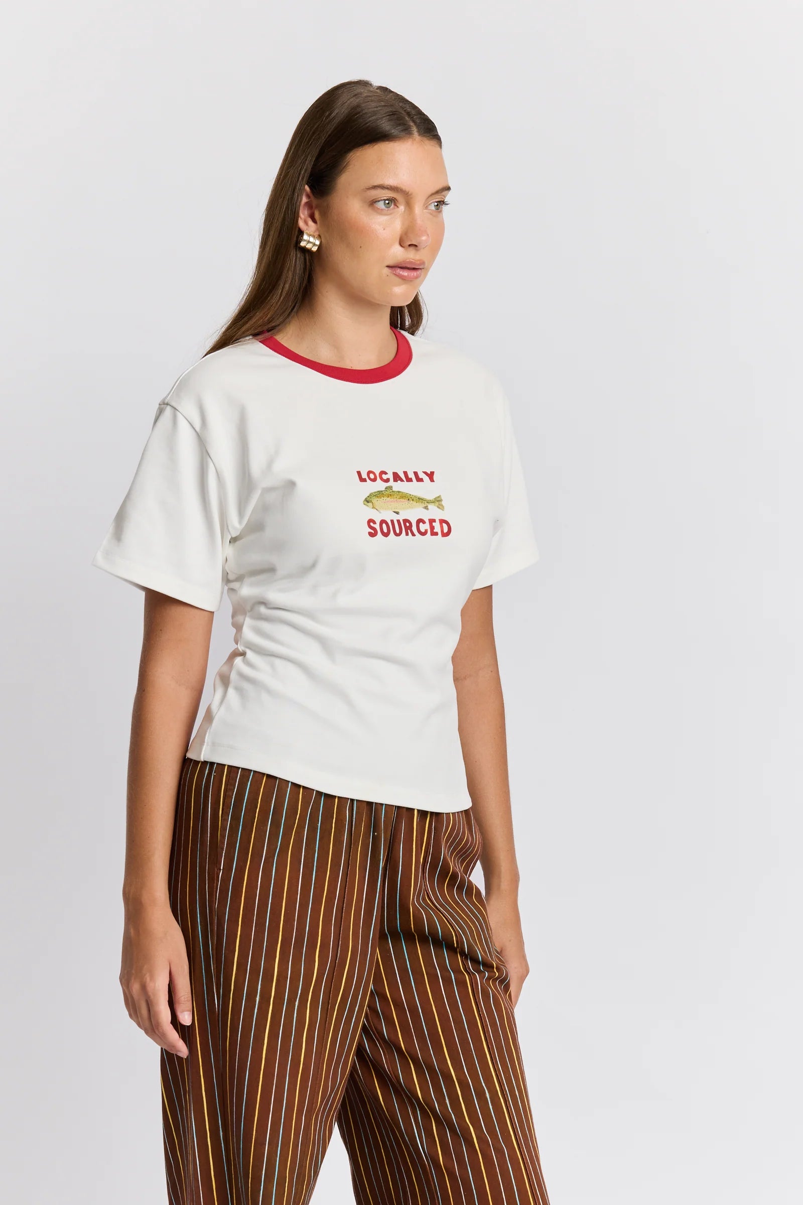Locally Sourced Fitted Tee -Off White