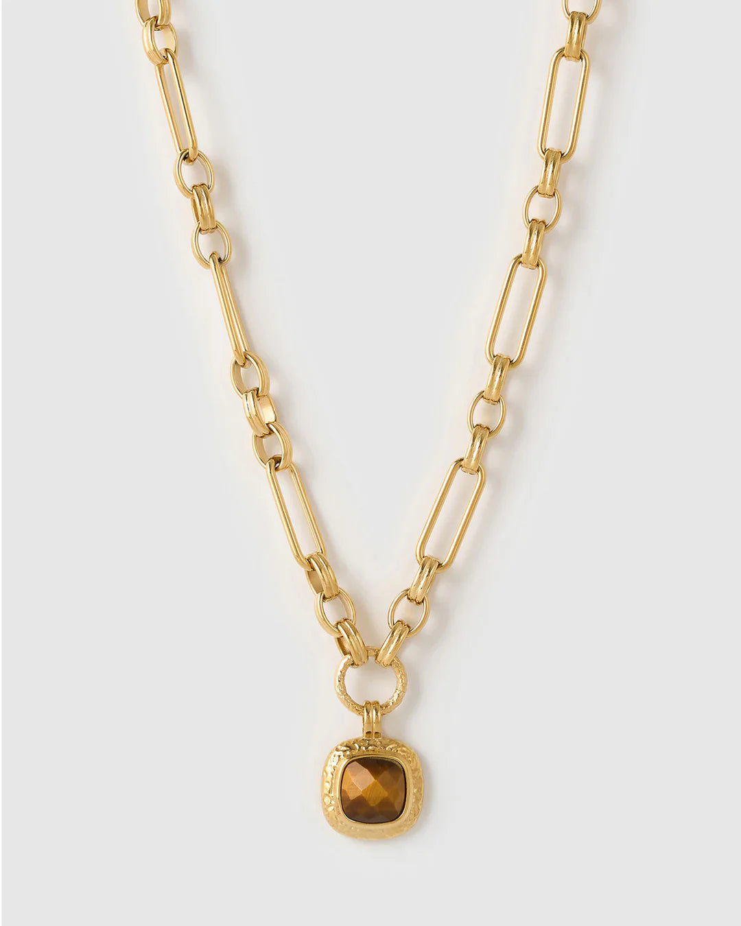 Mason Gold Necklace - Tigers Eye