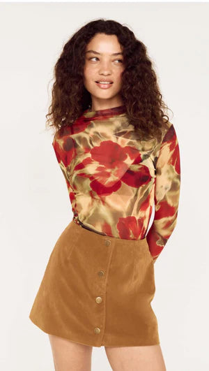 Selma Mesh Top - Floral