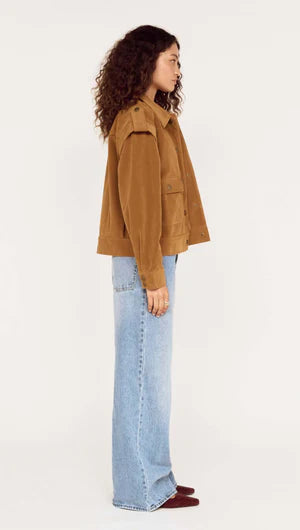 Faye Faux Suede Jacket - Camel
