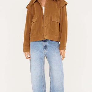 Faye Faux Suede Jacket - Camel