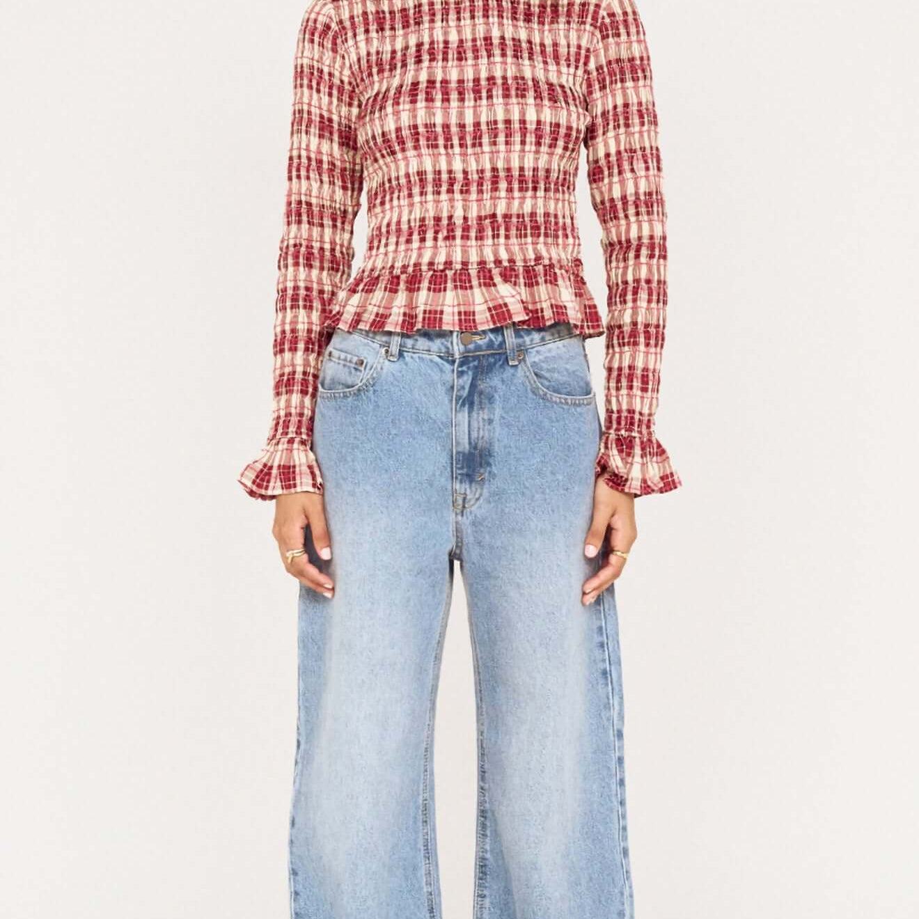 Anouk Shirred Top - Wine Check