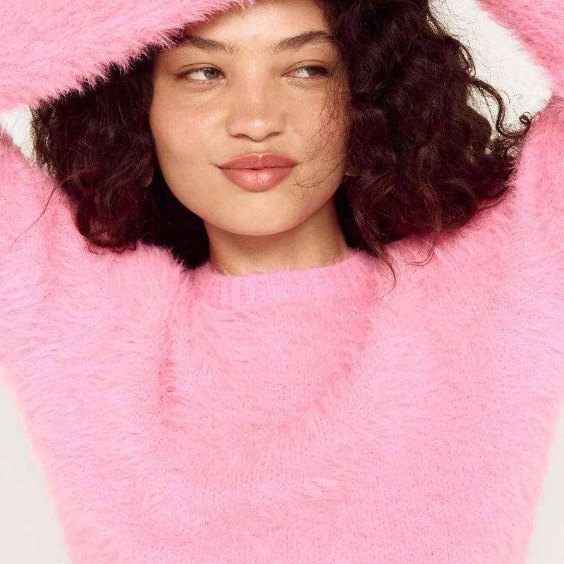 Clio Fluffy Knit - Fushsia