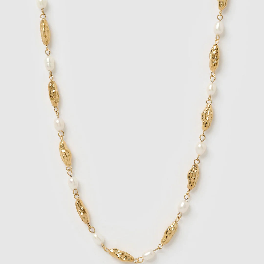 Mimi Pearl and Gold Necklace