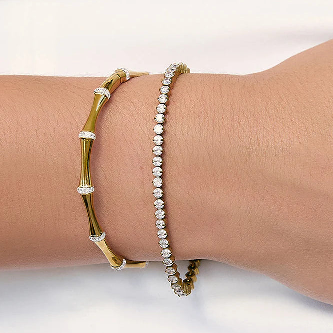 Allegra Tennis Gold Bracelet