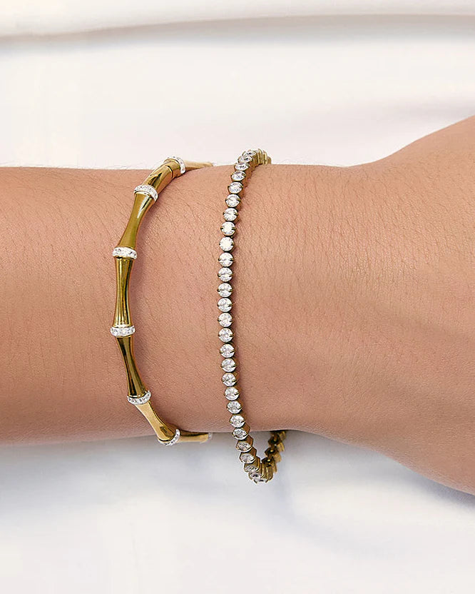 Allegra Tennis Gold Bracelet