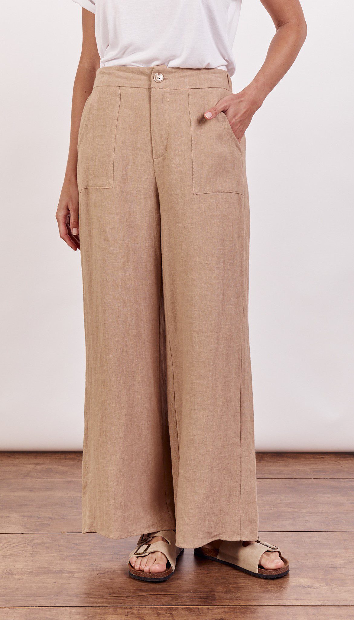 Jude Linen Pants - Taupe