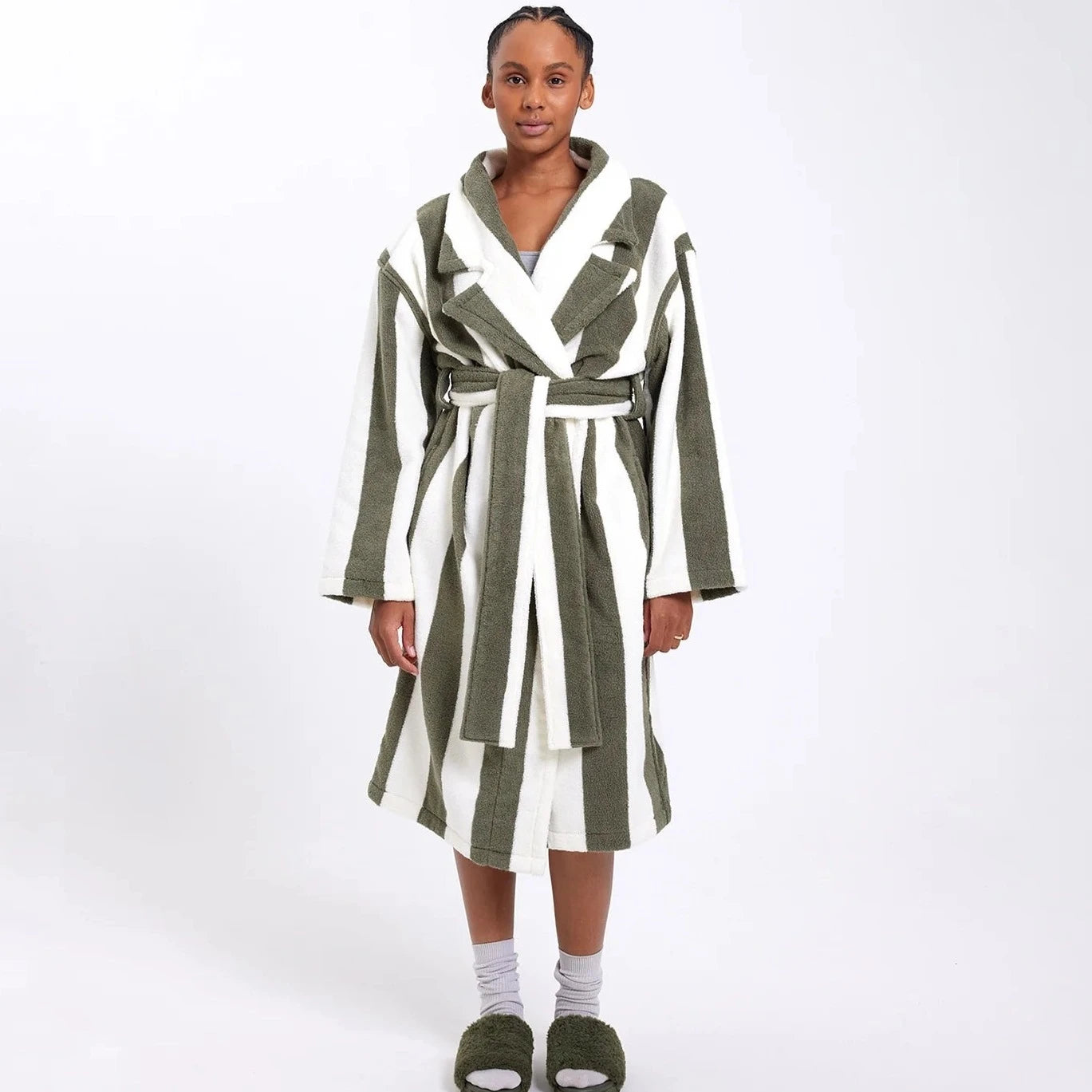 Robe - Matcha Stripes