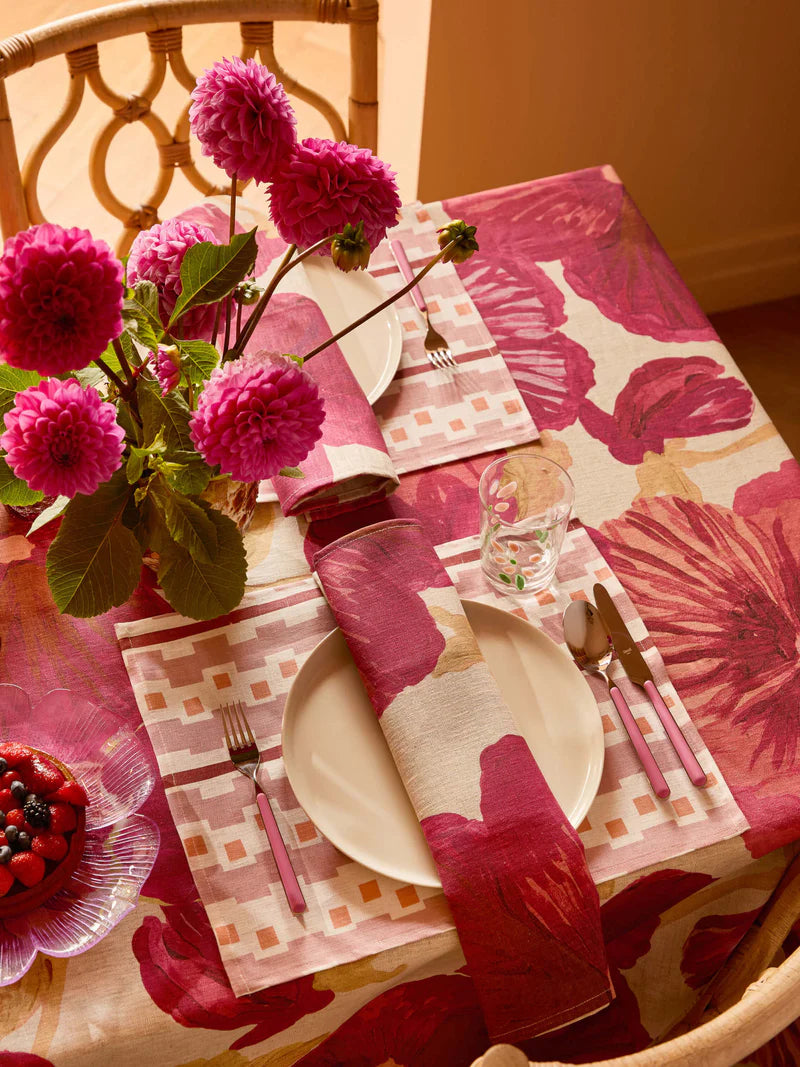 Wild Pansy Pink Napkins - Set of 4