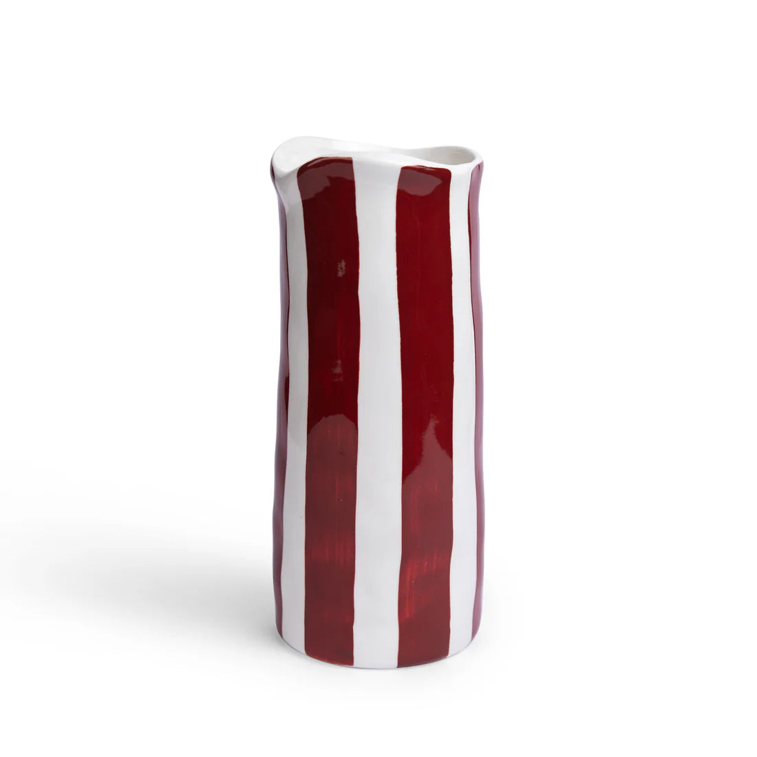 Stripe Vase - M - Burgundy