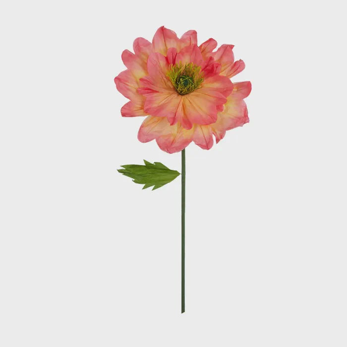 Poppy Paper Flower - Orange/Lemon