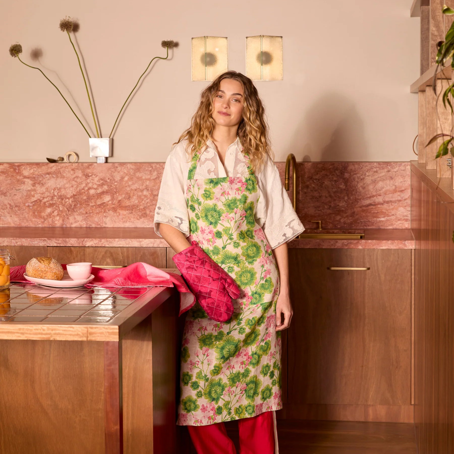 Oven Mitt- Jardin Cerise