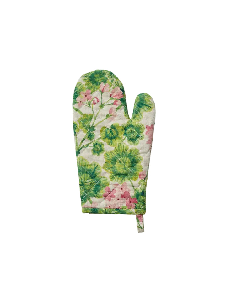 Oven Mitt- Geranium
