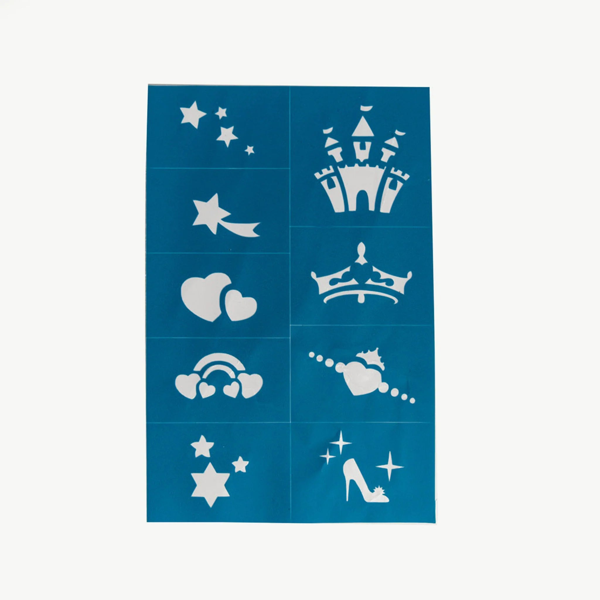 Oh Flossy Teal Reuseable Adhesive Face & Makeup Stencils