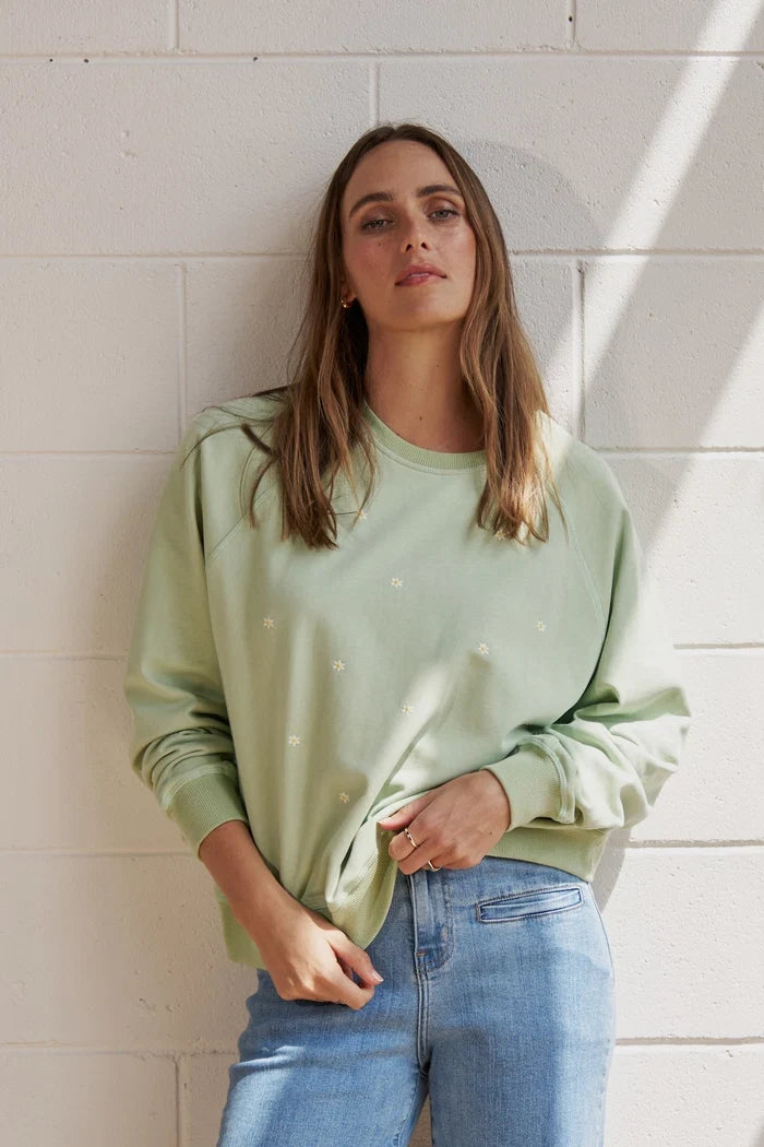 Patti Sweatshirt - Grape Green