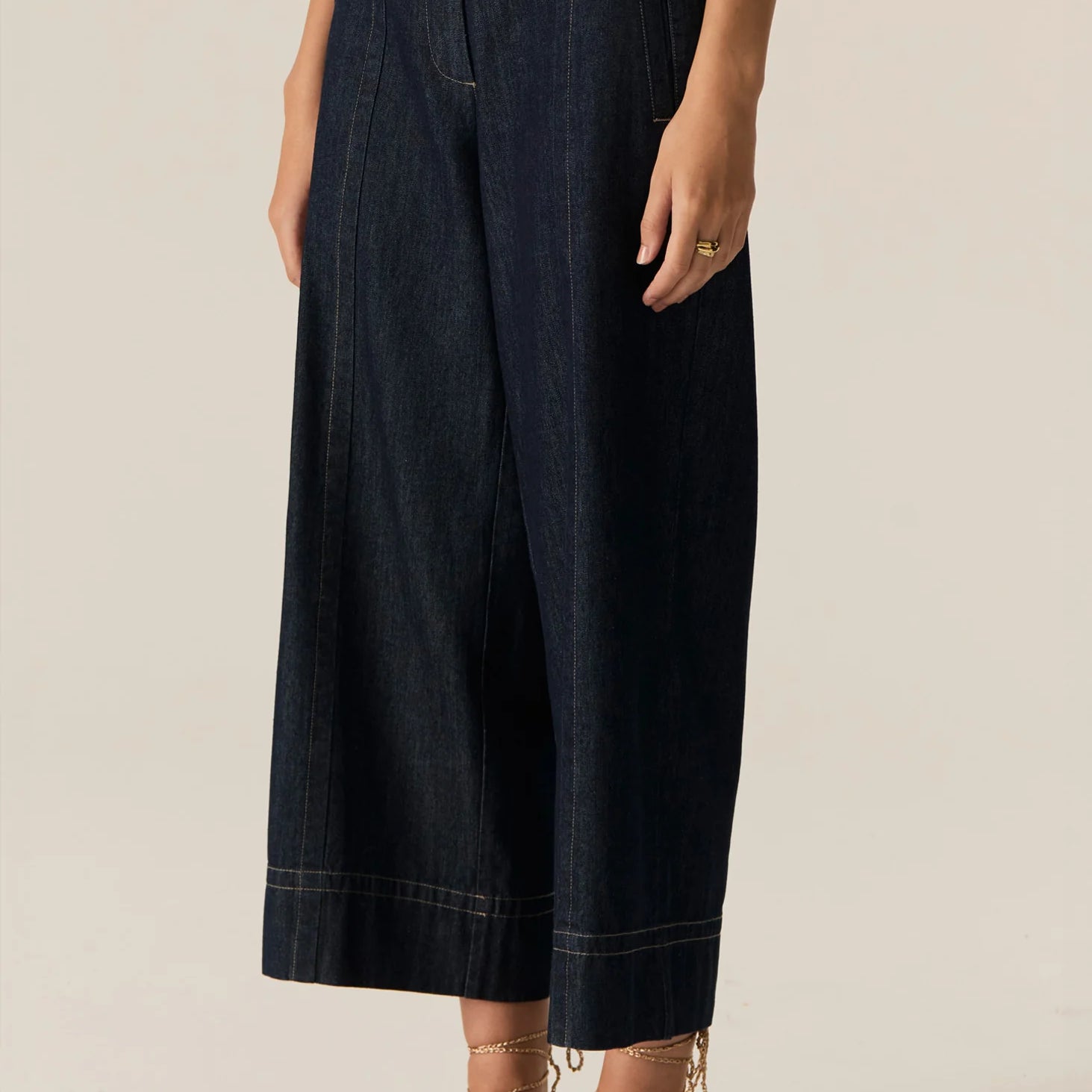 Carsen Crop Pant - Dark Wash
