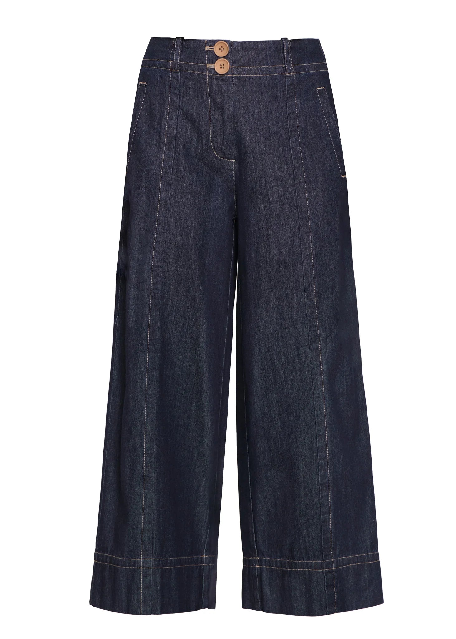 Carsen Crop Pant - Dark Wash