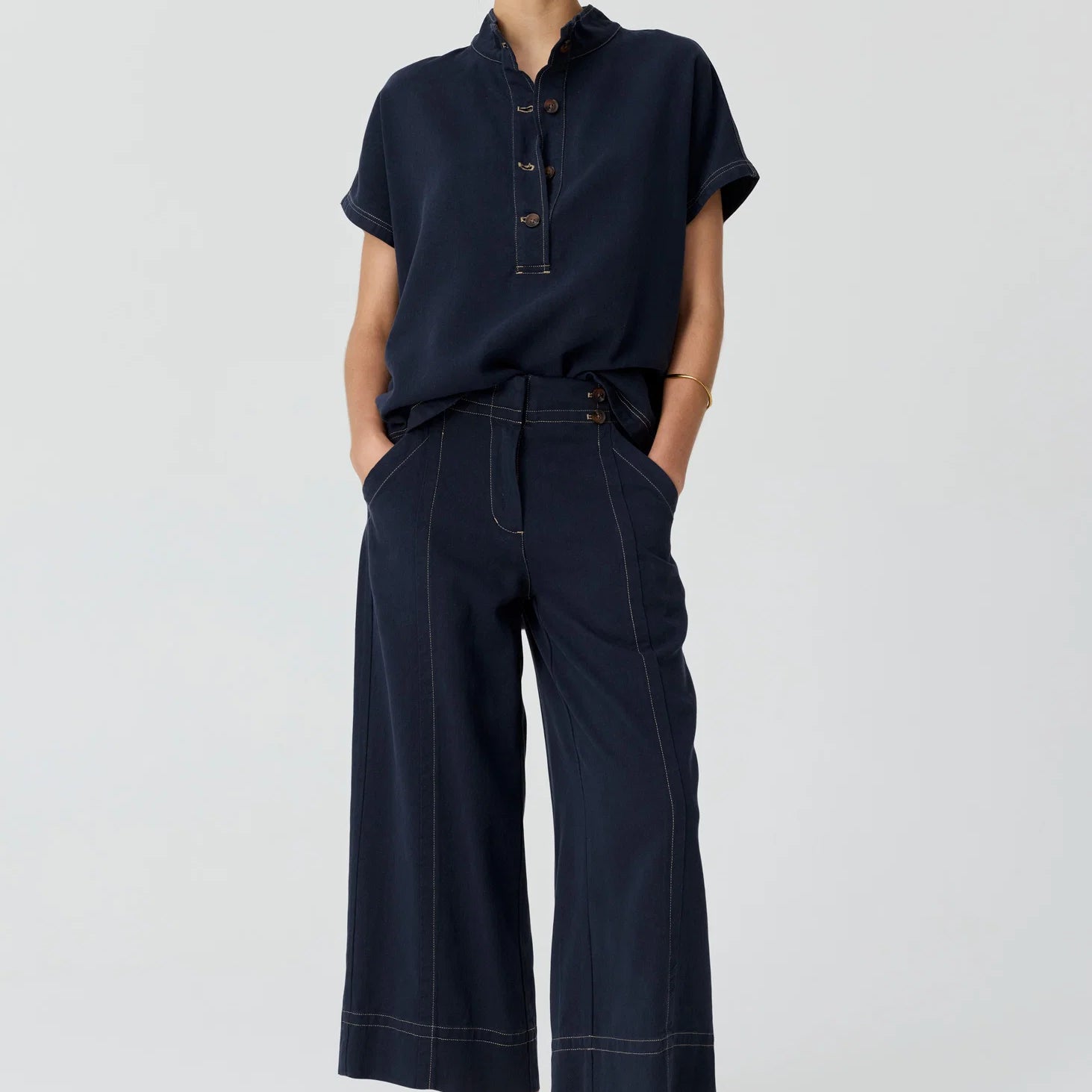 Anise Crop Pant - Denim