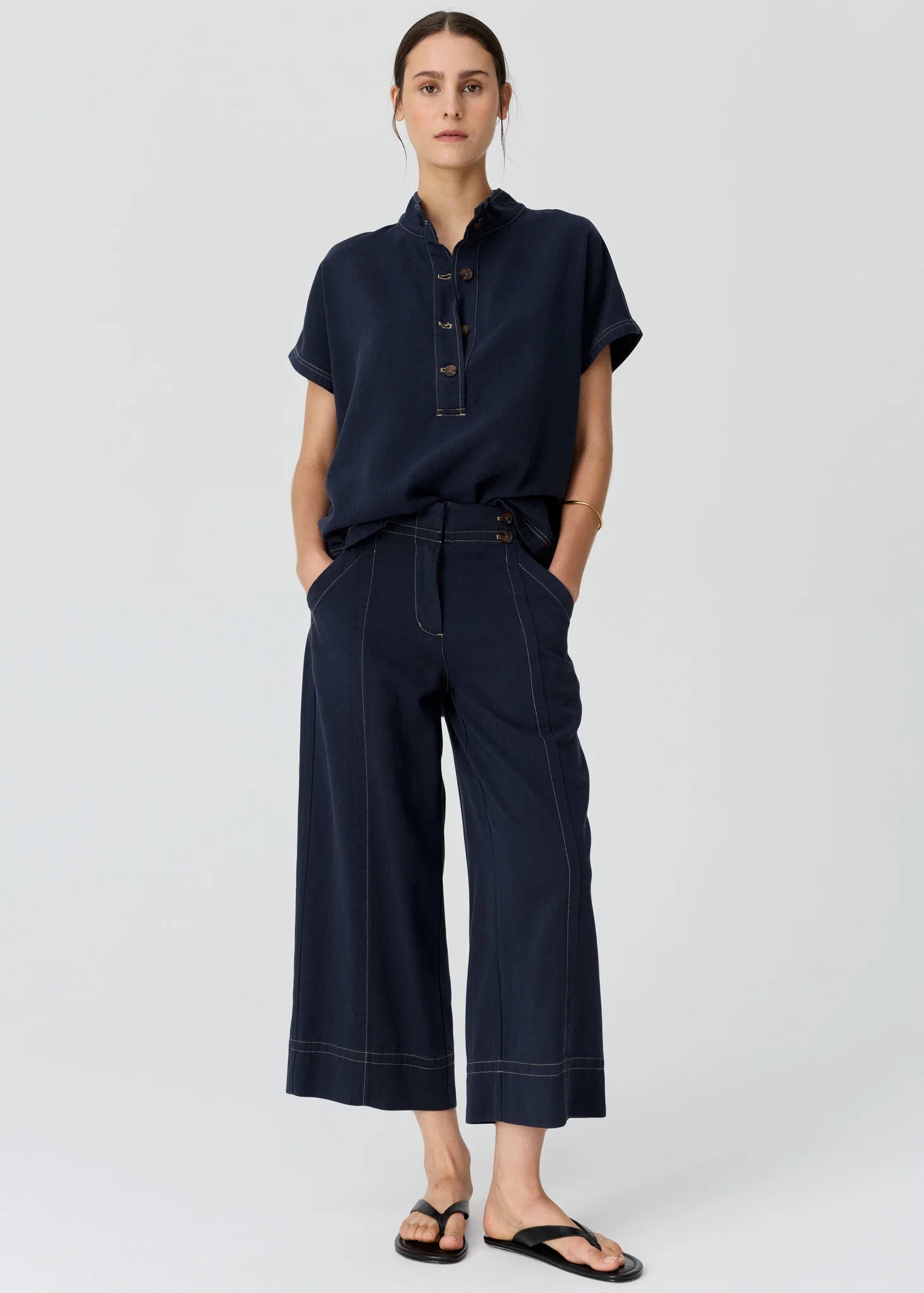 Anise Crop Pant - Denim