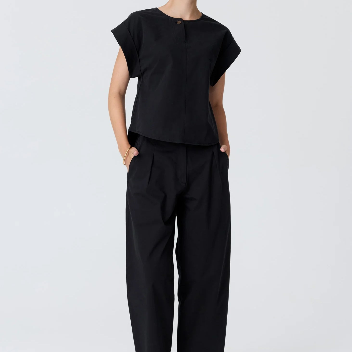 Alma Barrel Pant - Black