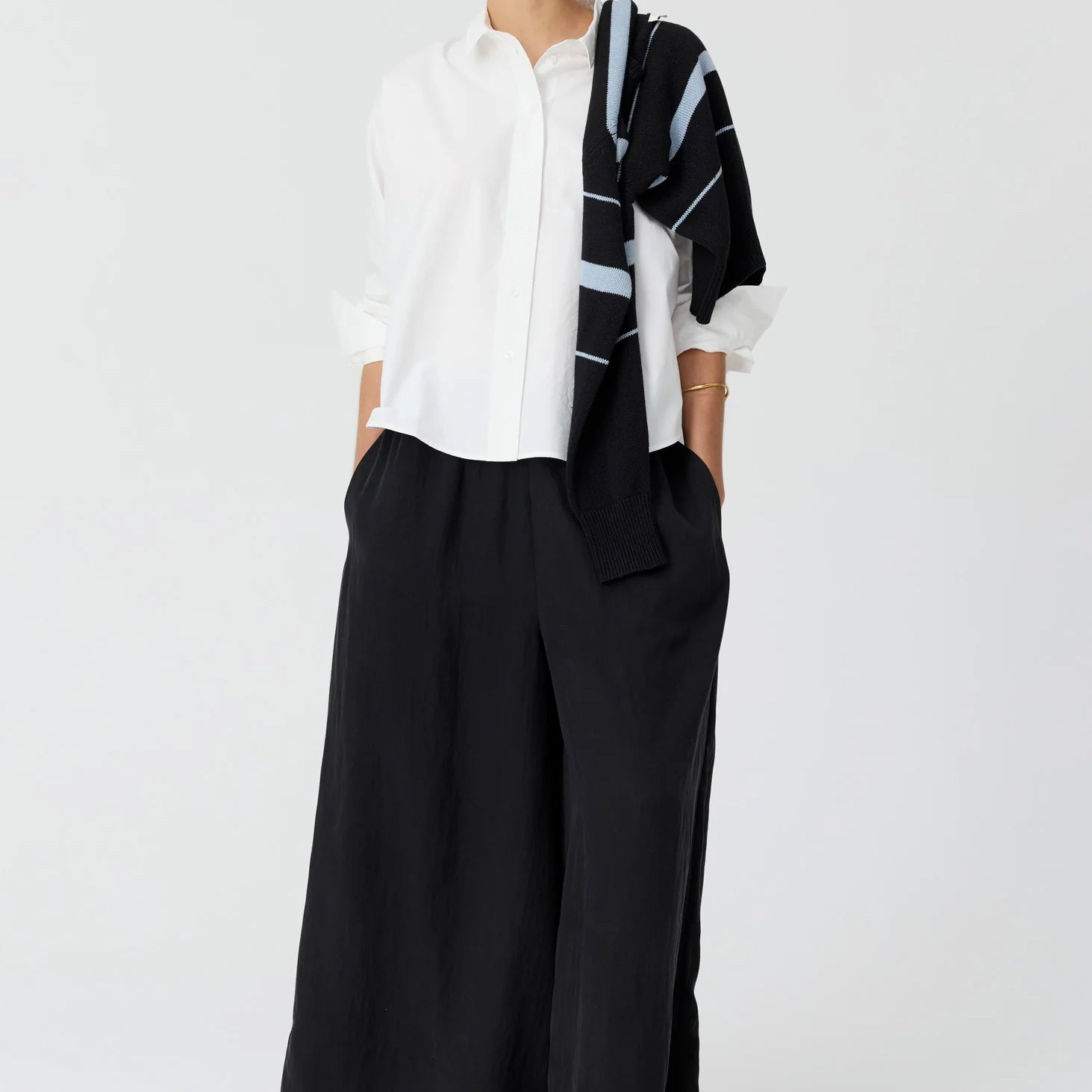 Elina 2 Way Shirt - White