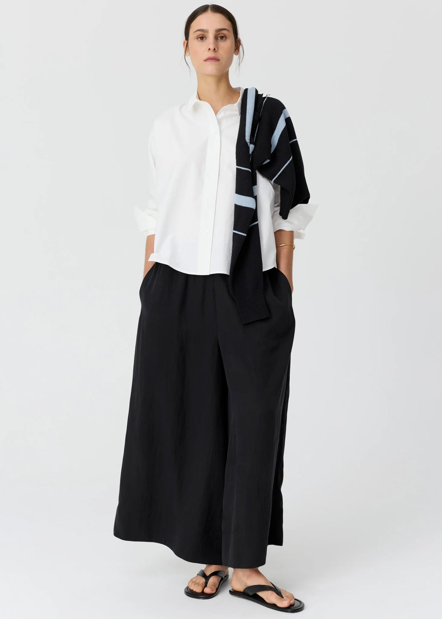 Elina 2 Way Shirt - White