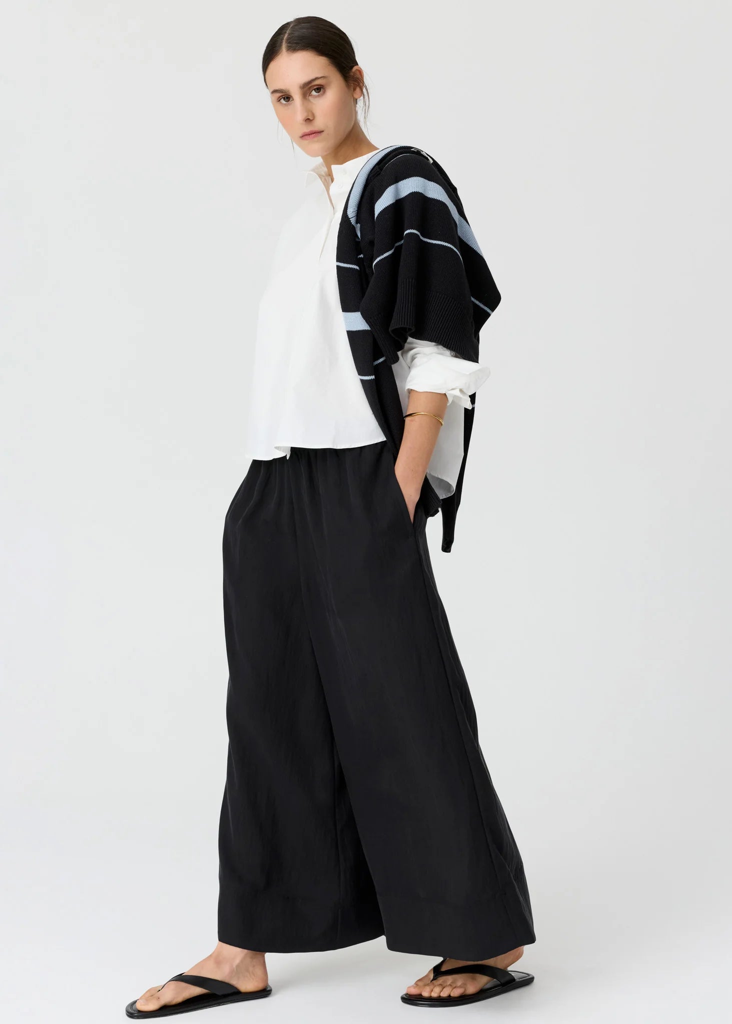 Elina 2 Way Shirt - White