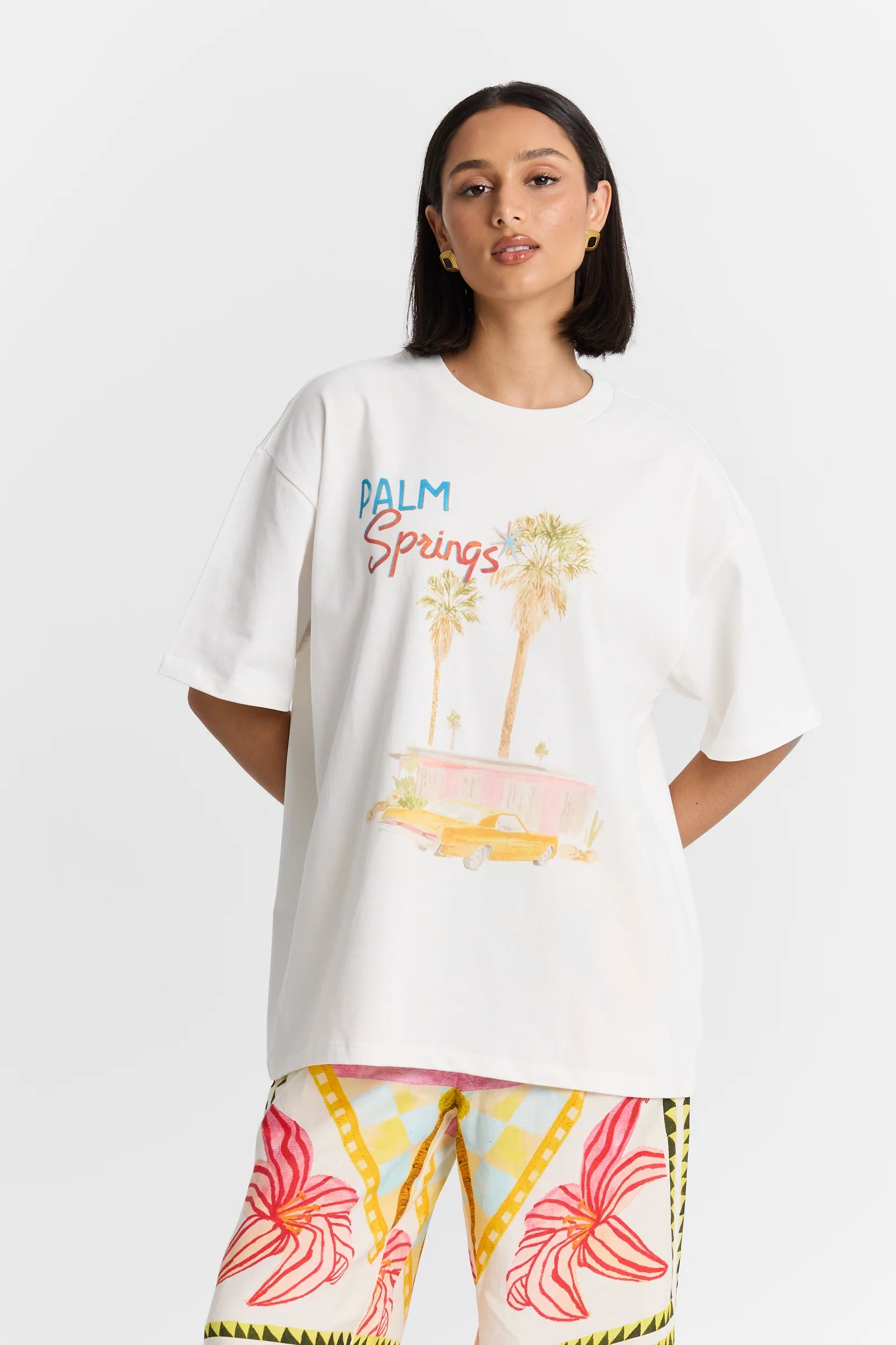 Palmspring Oversized Tee - White