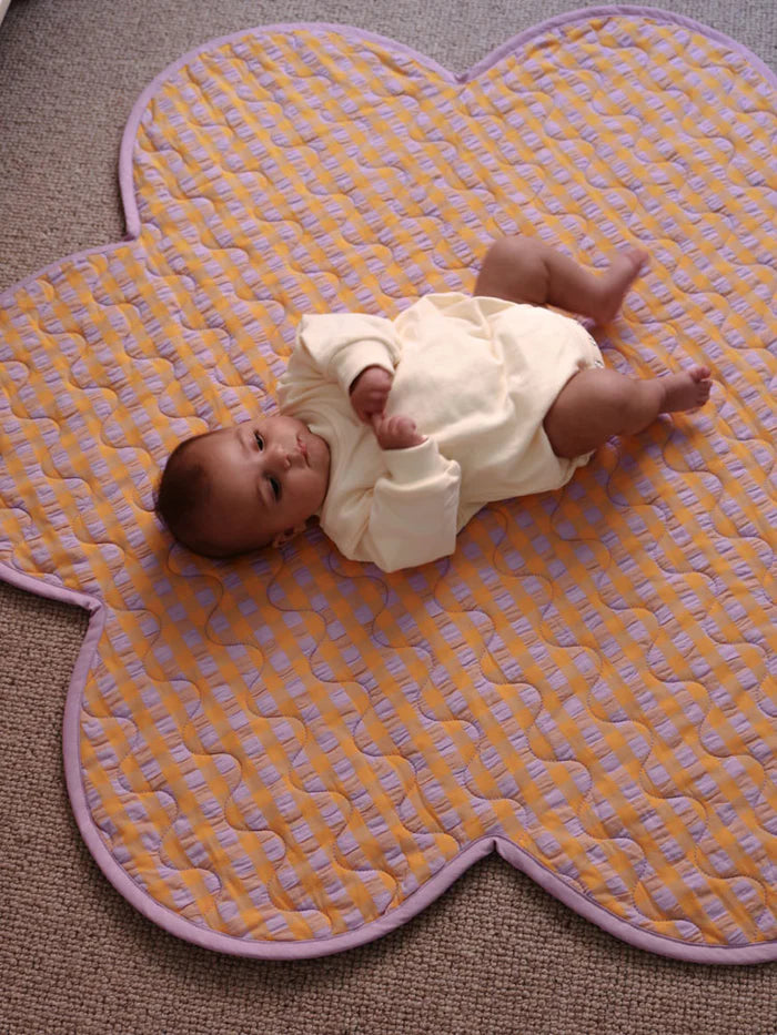 Kumquat Bloom Seesucker Playmat