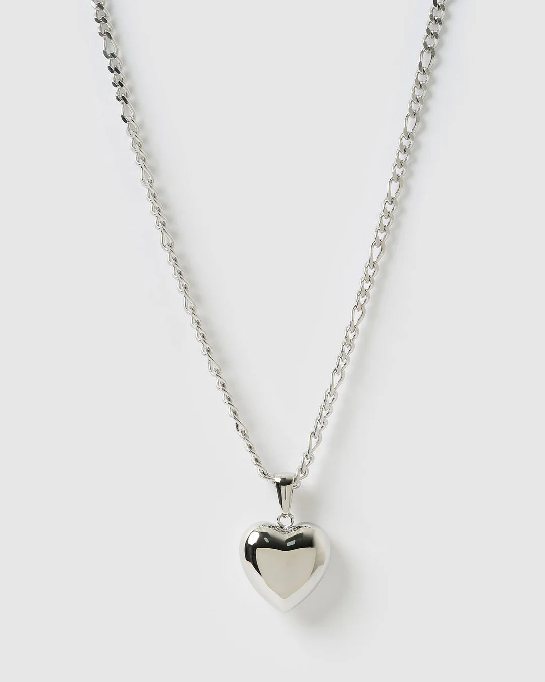 Rose Heart Silver Necklace
