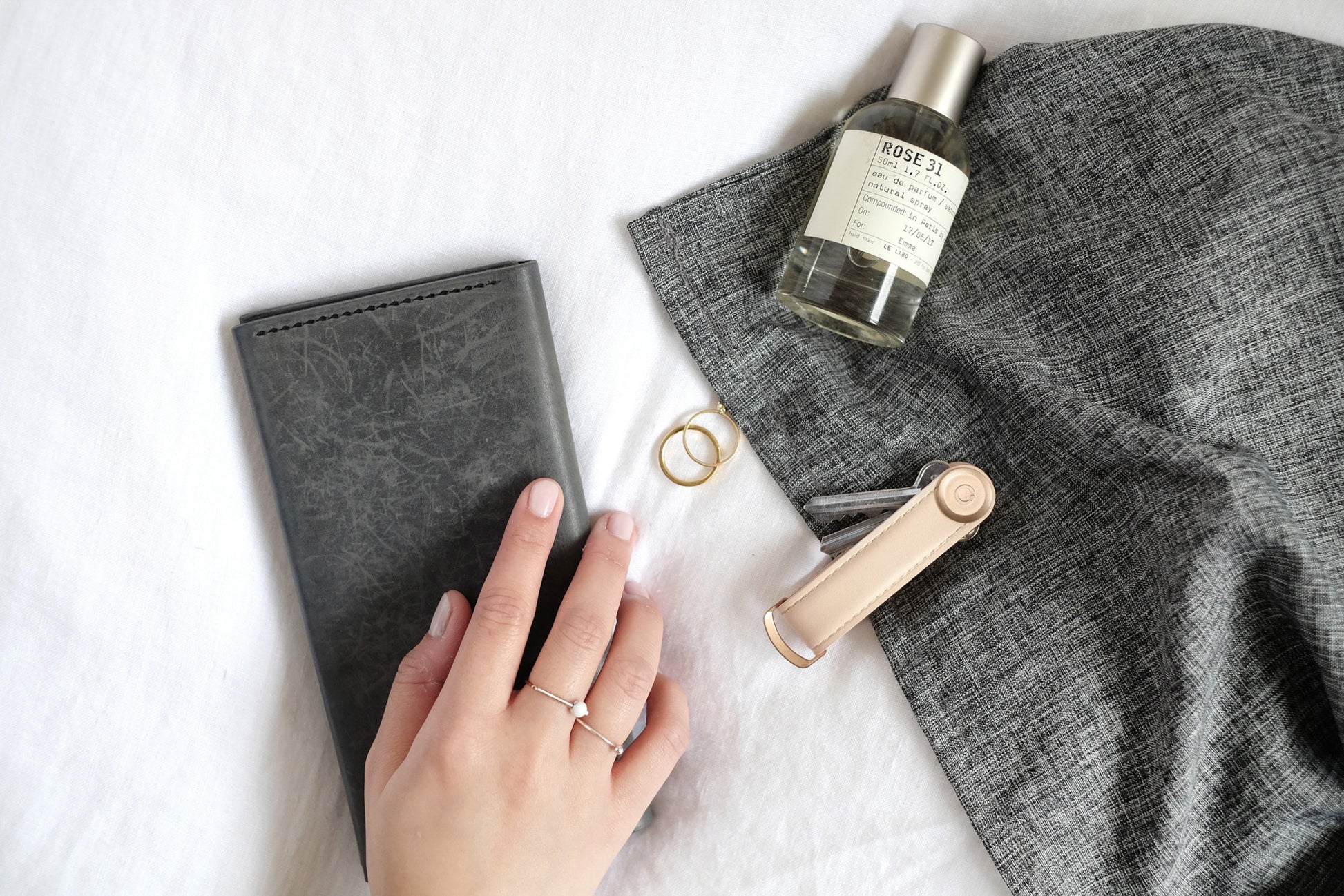 Key Organiser Leather  - Blush