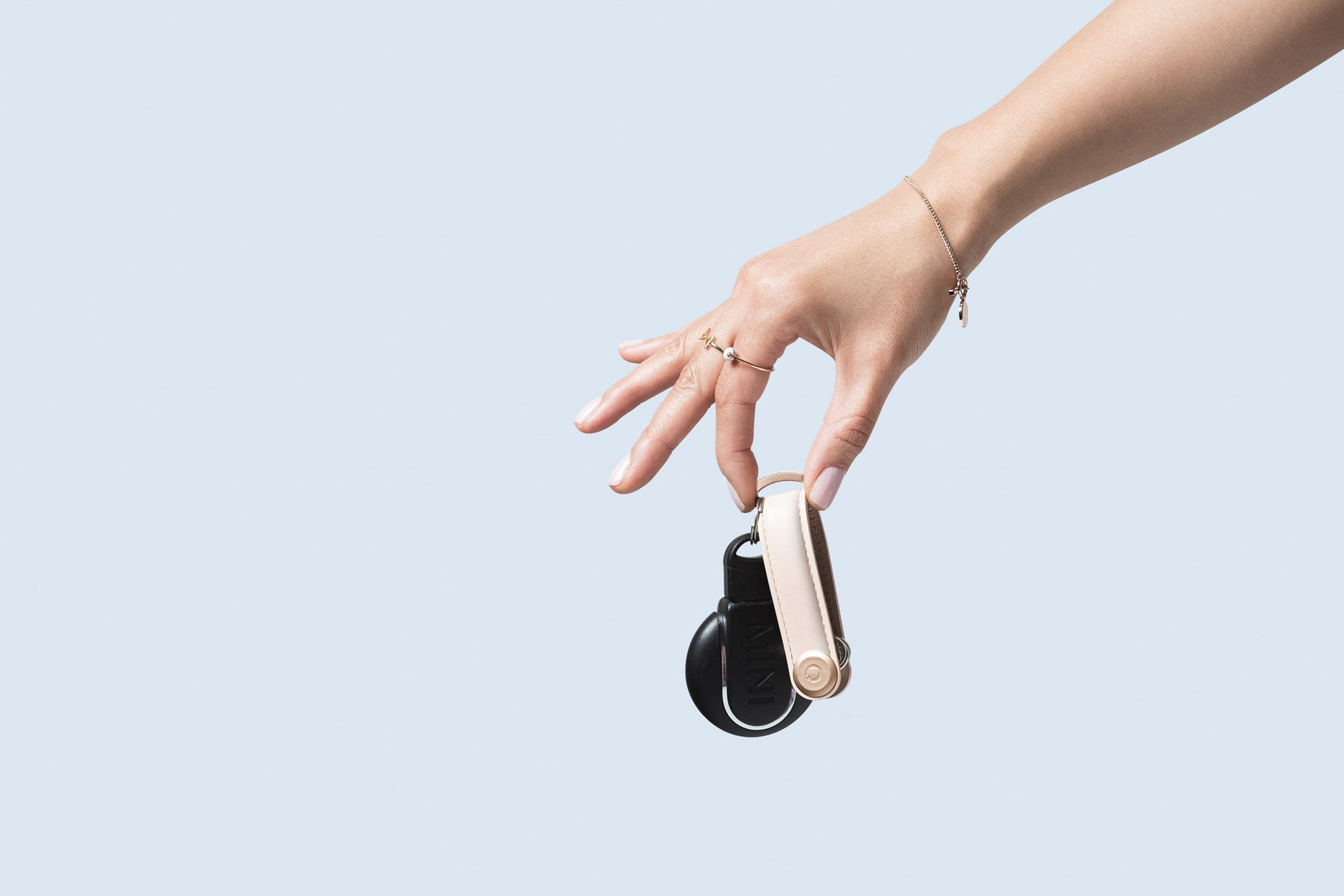 Key Organiser Leather  - Blush