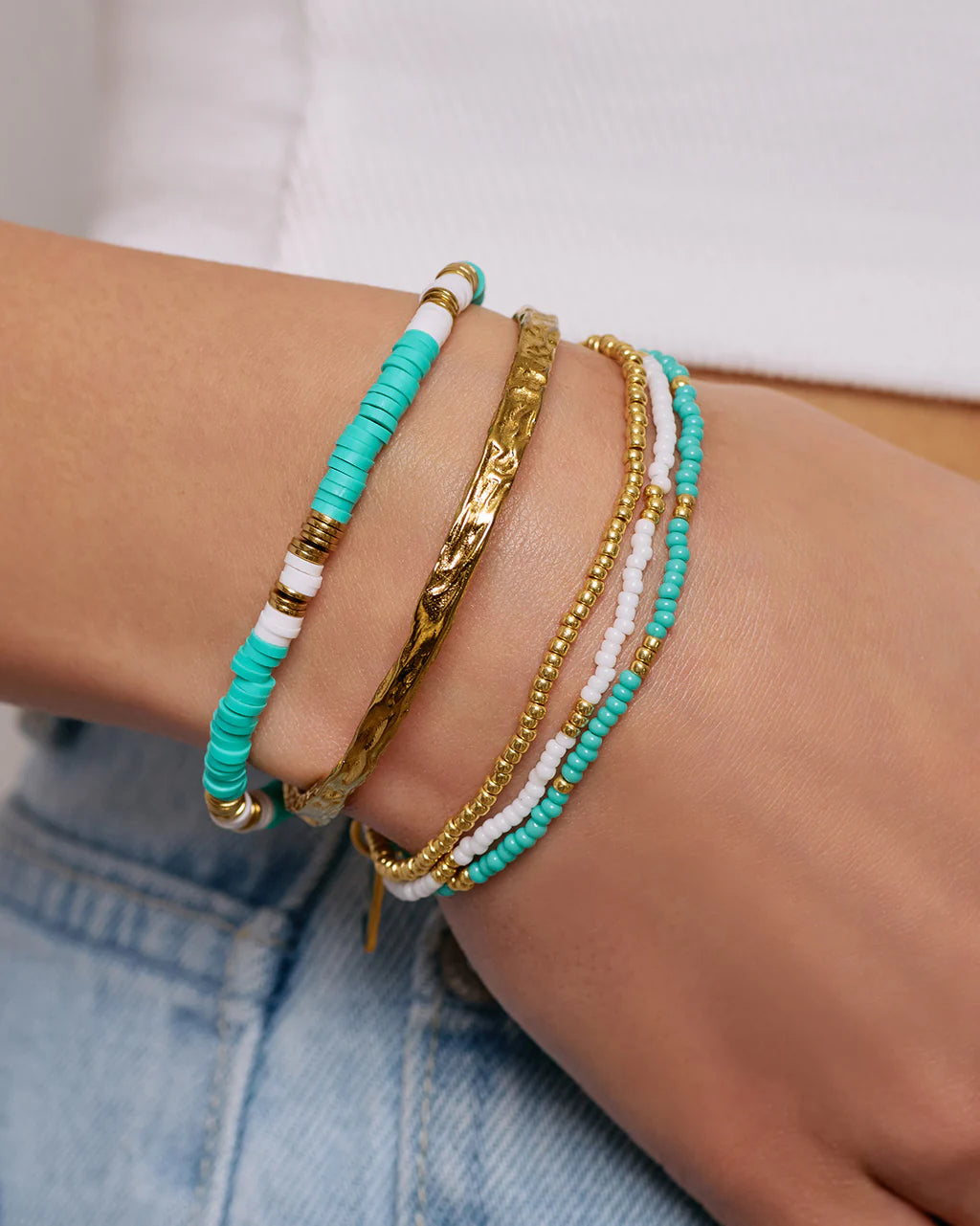 Sunny Gold Bracelet Set - Ocean