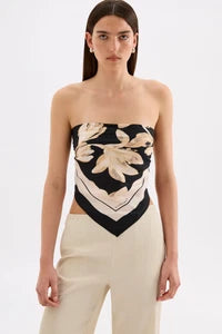 Fleur Cupro Scarf Top