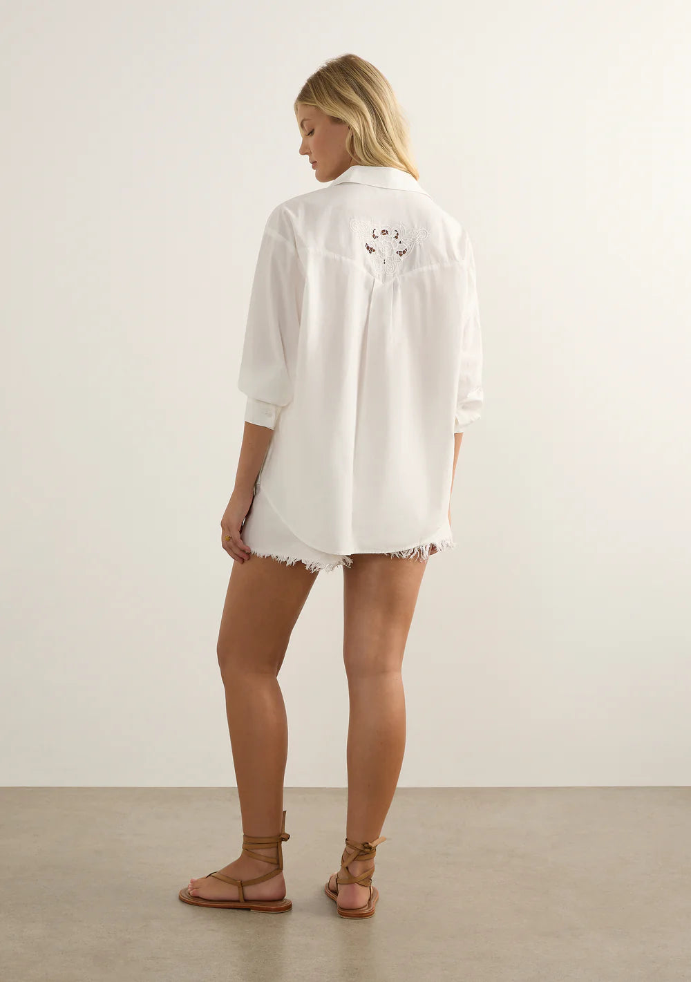 Holden Embroidered Shirt - White