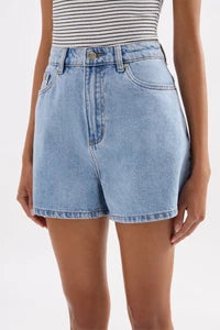 Organic Mom Short - Soft Blue