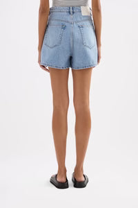 Organic Mom Short - Soft Blue