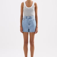 Organic Mom Short - Soft Blue