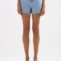 Organic Mom Short - Soft Blue