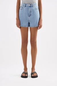 Organic Mom Short - Soft Blue