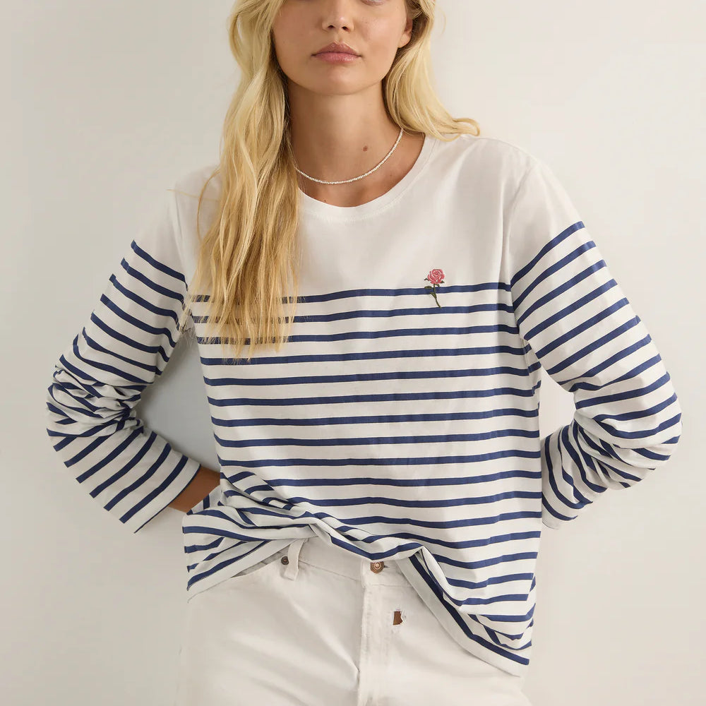 North Long Sleeve Tee - White