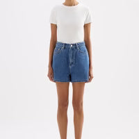 Organic Mom Short - Royal Blue