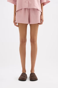 Lounge Linen Shorts - Blush