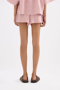 Lounge Linen Shorts - Blush