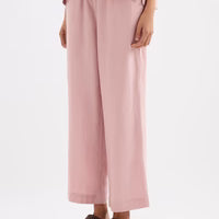 Lounge Linen Crop Pants - Blush