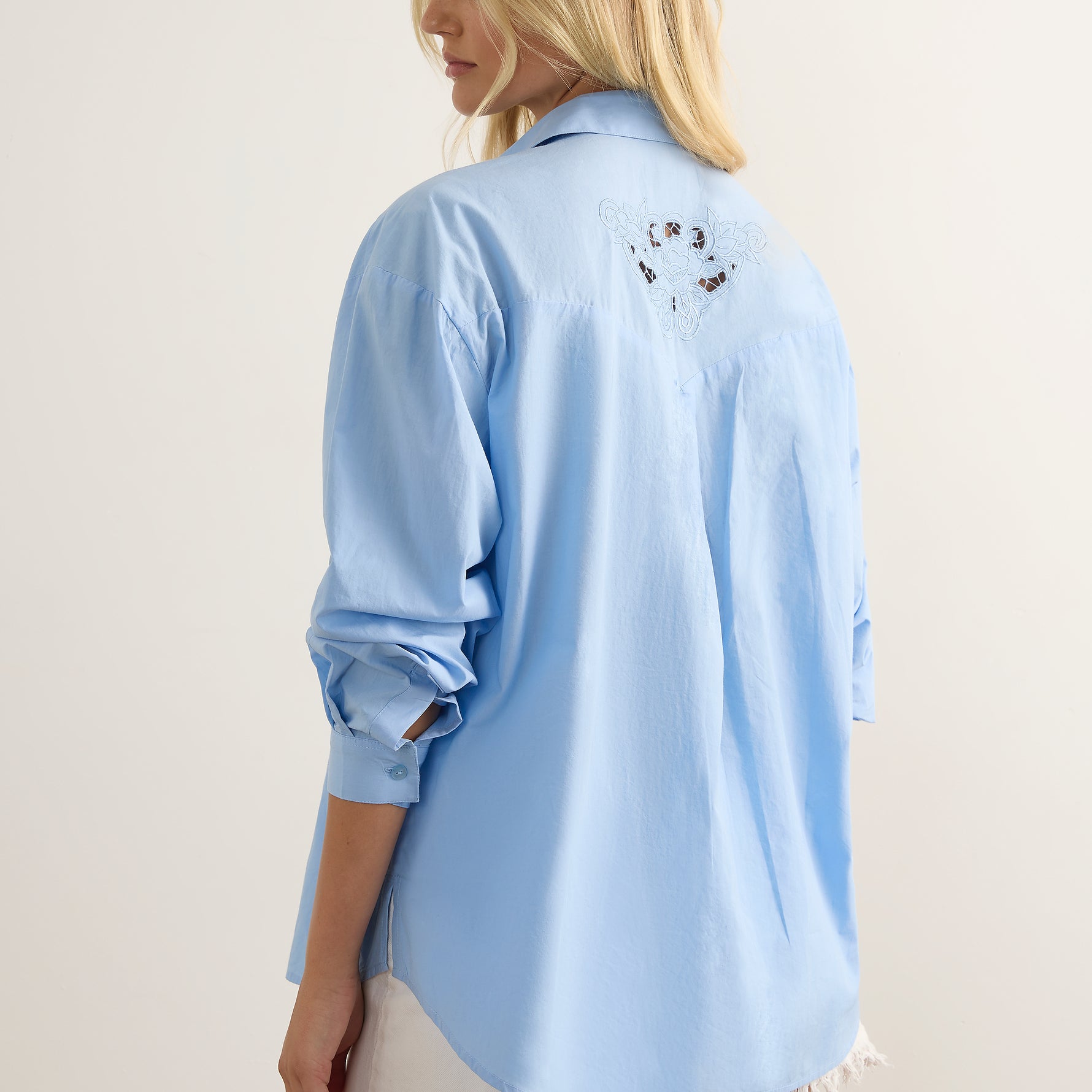 Holden Embroidered Shirt - Blue