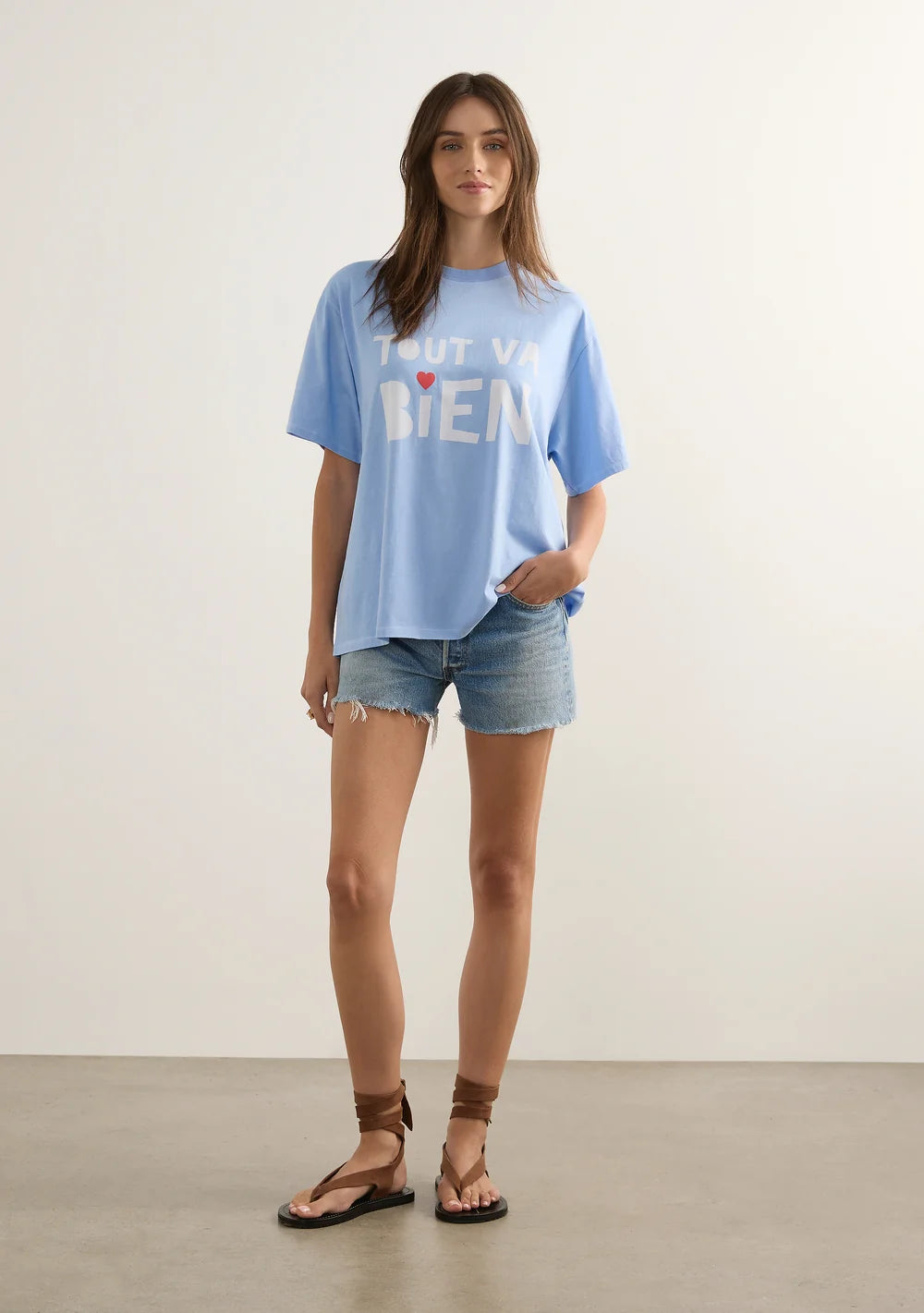 Tout Va Bien Boyfriend Tee - Blue