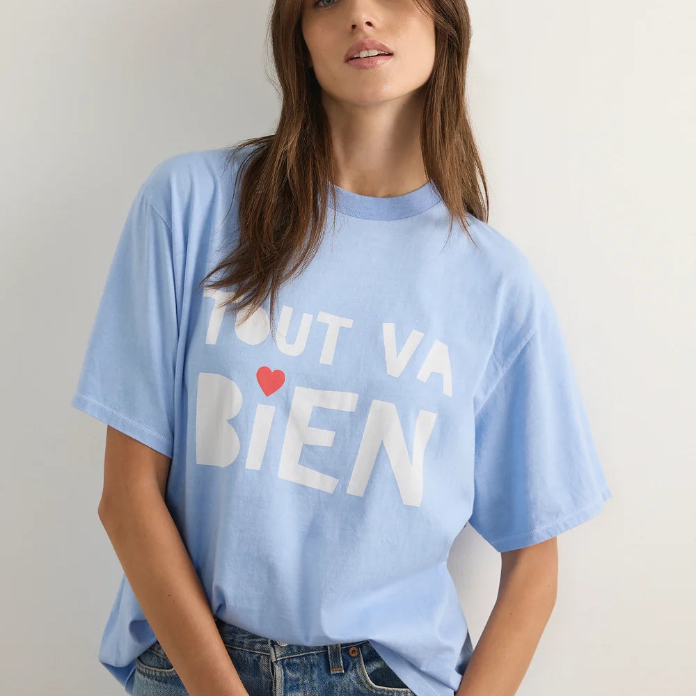 Tout Va Bien Boyfriend Tee - Blue